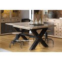 Table style Industriel piétement X