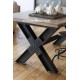 Table style Industriel piétement X