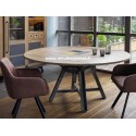 Table carrée style Industriel 4 volets