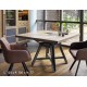 Table carrée style Industriel 4 volets