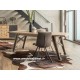 Table style Atelier piétement sur roulettes