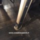 Table style Atelier piétement sur roulettes