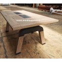 Table style Industriel piétement fer à cheval