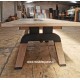 Table style Industriel piétement fer à cheval