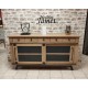 Buffet bas 2 portes coulissantes style Industriel
