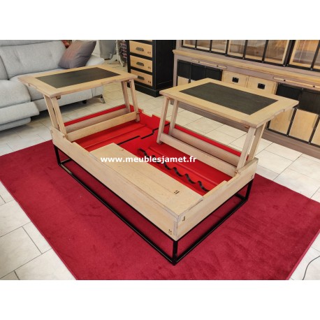 Table basse plateau relevable