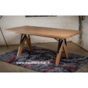 Table de repas style contemporain en chêne 