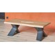 Table basse rectangulaire pied métal