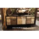 Buffet enfilade 3 portes 2 tiroirs Patchwork de bois