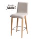 Tabouret YAM T 9838 piètement rond conique
