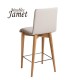 Tabouret YAM T 9838 piètement rond conique