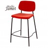 Tabouret Snack structure métal laqué
