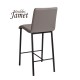 Tabouret Snack métal carré