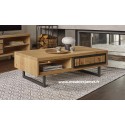 Table basse Style Contemporain chêne et métal