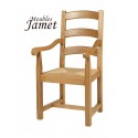 Fauteuil rustique en chêne massif Réf. M 872