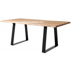 Table chêne et métal Réf. C P7