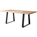Table chêne et métal Réf. C P4 DR