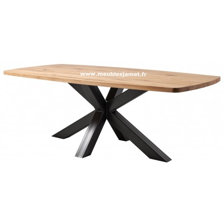 Table de repas Ovale chêne et métal Réf. C P6 DO
