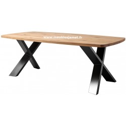 Table ovale pieds métal en X Réf. C P1 DO