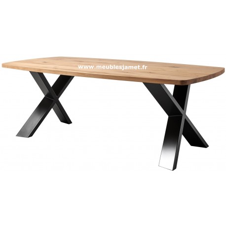 Table ovale pieds métal en X Réf. C P1 DO