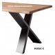 Table ovale pieds métal en X Réf. C P1 DO