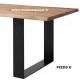 Table rectangulaire chêne massif + métal Réf. C P2 DR