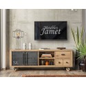 Meuble TV Style Industriel chêne et Métal Réf. A 5555 A