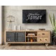 Meuble TV Style Industriel chêne et Métal Réf. A 5555 A