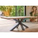 Table Style Industriel plateau chant droit