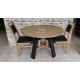 Table ronde Style Atelier en chêne