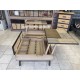 Table basse relevable dessus Patchwork de chêne