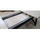 Table Style Industriel en chêne massif avec 2 allonges
