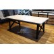 Table Style Industriel en chêne massif avec 2 allonges