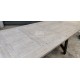 Table Style Industriel en chêne massif avec 2 allonges