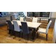 Table Style Industriel en chêne massif avec 2 allonges