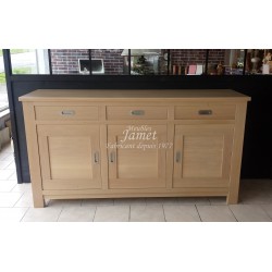 Buffet bas 3 portes en chêne massif