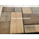 Table basse relevable dessus Patchwork de chêne