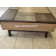 Table basse relevable dessus Patchwork de chêne