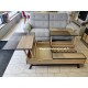 Table basse relevable dessus Patchwork de chêne