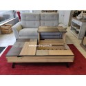 Table basse relevable dessus Patchwork de chêne