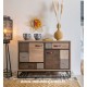 Buffet bas 2 portes Style PATCHWORK Réf. A2942 PC