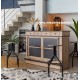 Meuble bar bois et métal Réf. A 5212