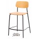 Tabouret de bar bois et métal Réf. ECOLIER