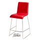 Tabouret de bar piètement métal chromé Réf. T 9839 L