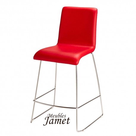 Tabouret de bar piètement métal chromé Réf. T 9839 L