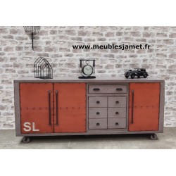 Buffet enfilade style Industriel Bois et Métal