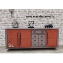 Buffet enfilade style Industriel Bois et Métal