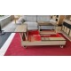 Table basse 2 plateaux relevable à roulettes