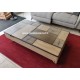 Table basse 2 plateaux relevable à roulettes