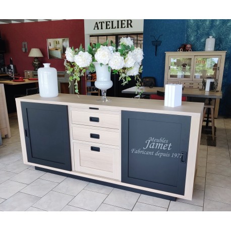 Buffet bas 2 portes coulissantes Contemporain Réf. TREMEOC